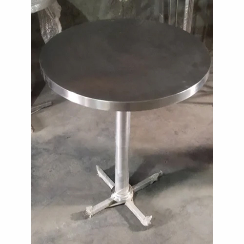 Polished Silver Stainless Steel Table