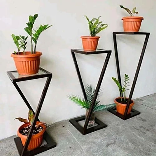 Mild Steel Hortus Metal 3 Tier Plant