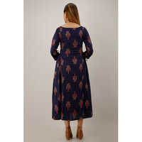 Teal Rayon Anarkali Kurti - M and L Sizes, Breathable and Washable Fabric, 3-4th Sleeve Style for Modern Ladies