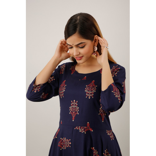 Navy Blue anarkali Kurti