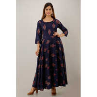 Navy Blue anarkali Kurti