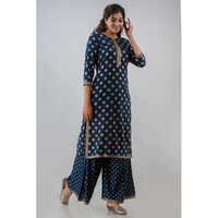 Rayon Kurti With Plazo