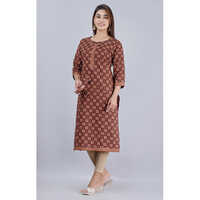 Brown Cotton Kurti