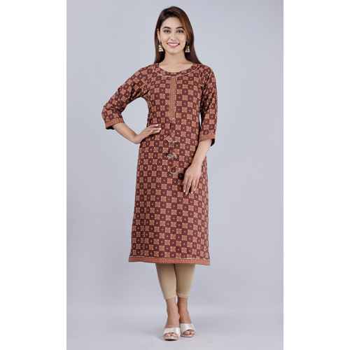 Brown Cotton Kurti