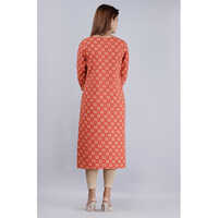 Orange Cotton Kurti