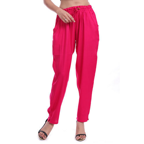 Pink Rayon Trouser - Feature: Plus Size