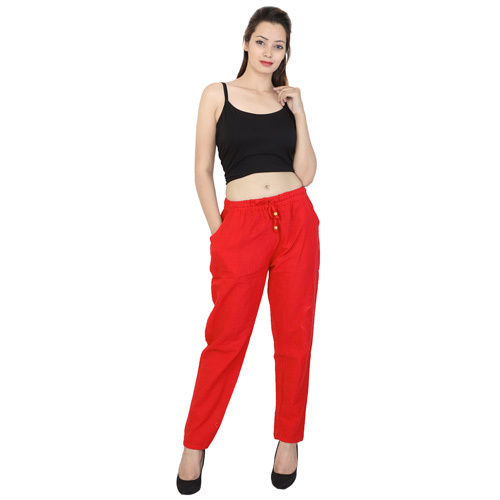 Red Cotton Trouser