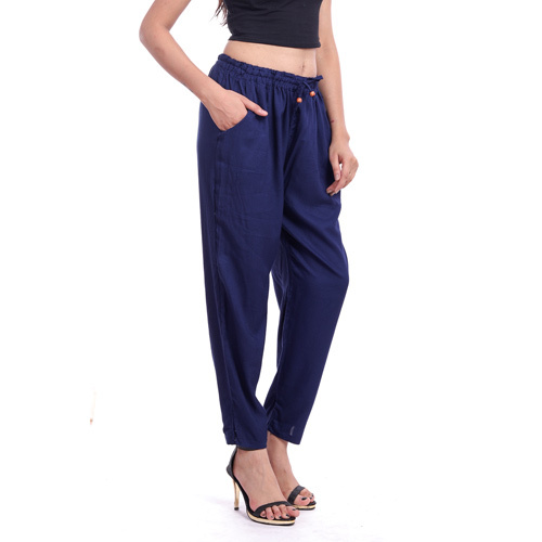 Blue Rayon Trouser