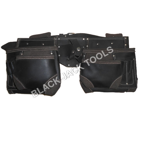 BJT 241- Heavy Duty Oil Tanned Leather Tool Bag With 12 Pockets