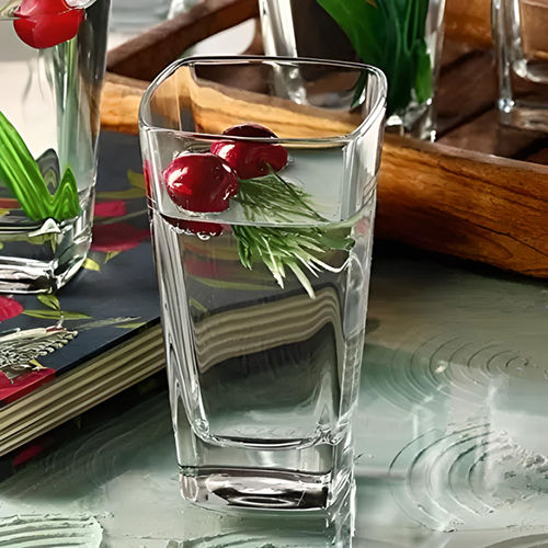 260 Ml Plaza Line Water Glass - Color: Transparent