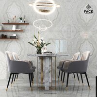 Book Match Porcelain Floor Tiles Caynan Dove - Color: Whites