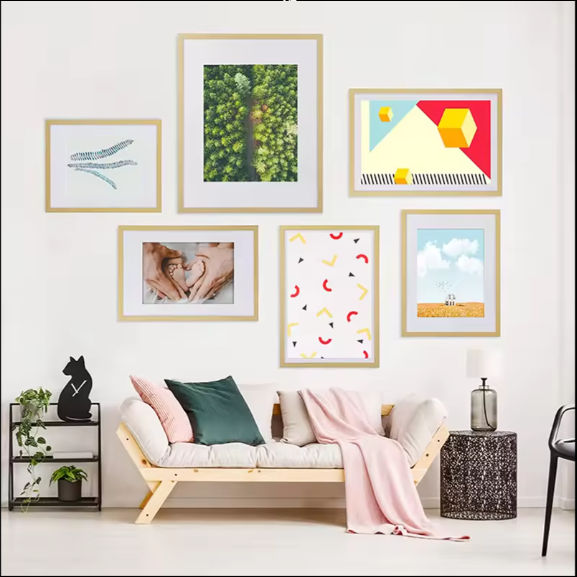 High quality Wooden Picture Frames For Home Decor Colorful Photo Frames