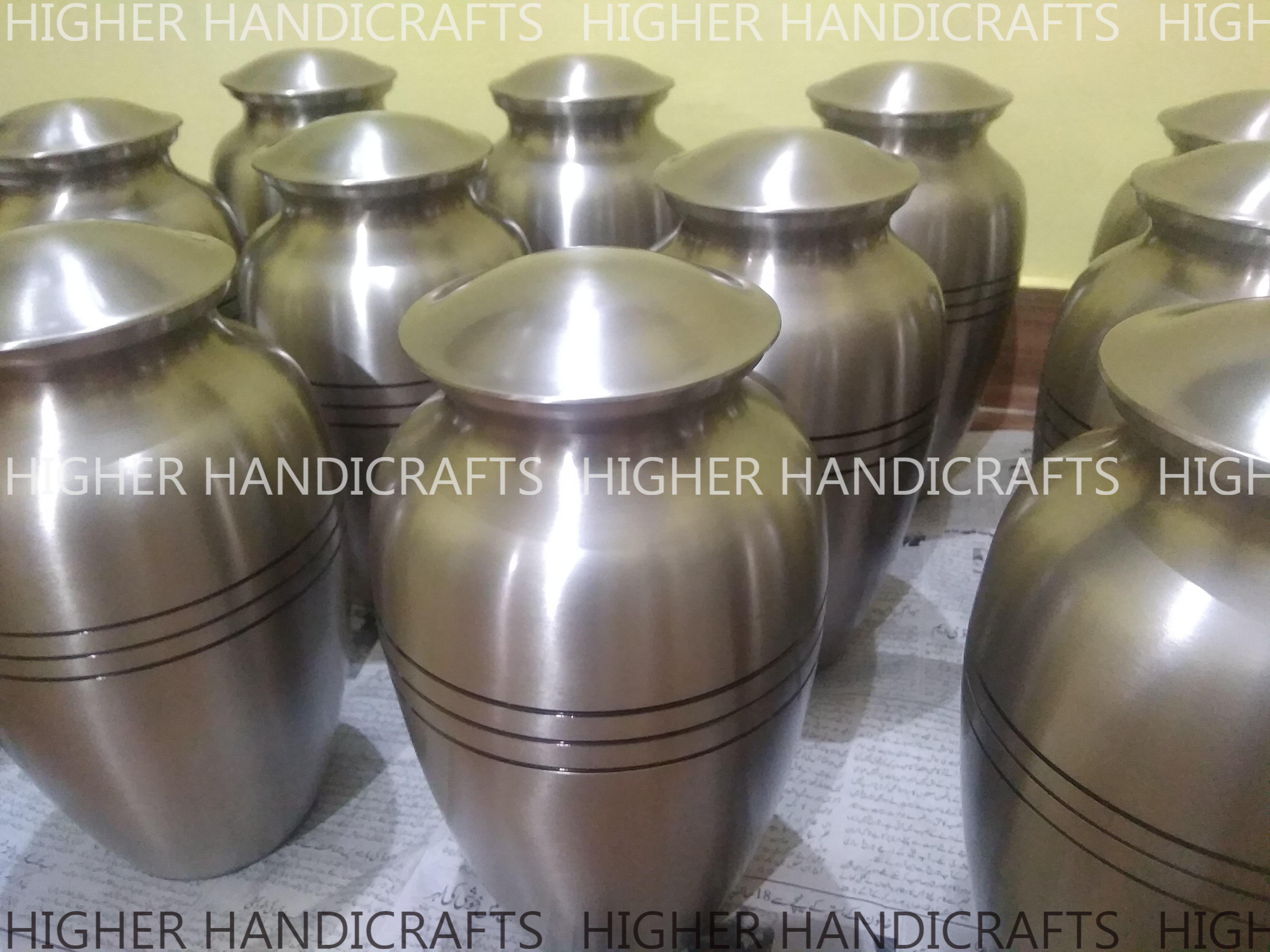 Brass Religious Cremation Urn for Ashes - Cross Engraved Urn for Adult Men & Women Ashes