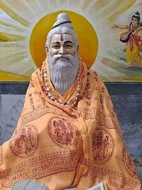 Marble Bust - Handcrafted 6" To 24" Sizes | Traditional Indian Style, White And Orange Painted Spiritual Decoration