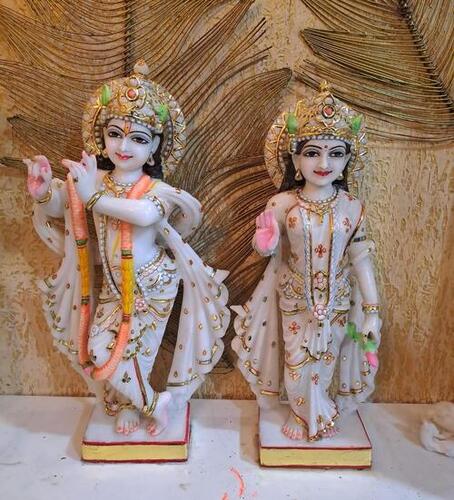 Radha Krishna Marble Statue