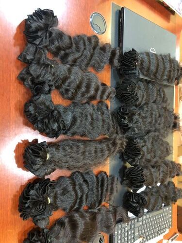 100% NATURAL INDIAN WEFT  HUMAN HAIR RAW TEMPLE HAIR EXTENSION  HUMAN HAIR SUPPLIER INDIA