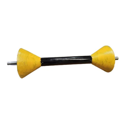 Mild Steel Cone Conveyor Roller - Color: Black And Yellow