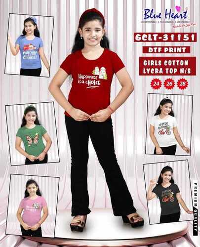 Girls Cotton Lycra Top H/S