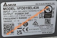 Delta Ac Drive Vfd El 2hp 3phase - 2hp Power, 3-phase Operation | Enhanced Performance For Variable Frequency Drive Applications
