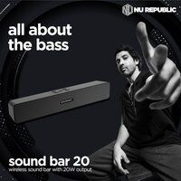 Nu Republic Sound bar 20 Bluetooth Soundbar with X-Bass Technology