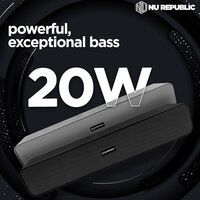 Nu Republic Sound bar 20 Bluetooth Soundbar with X-Bass Technology