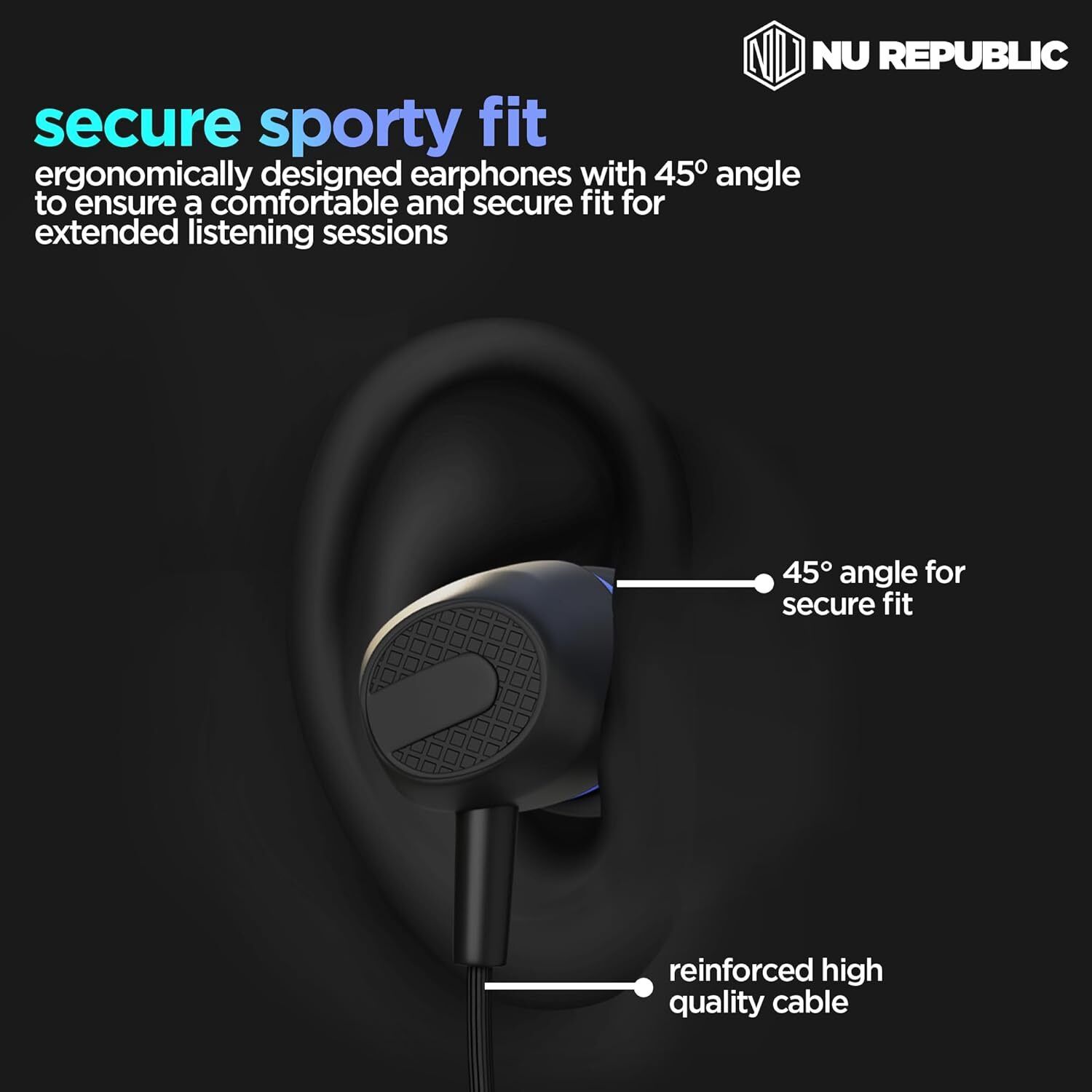 Nu Republic Jive J2 Bluetooth Headset with Upto 20 hrs Playtime, X-Bass Technology