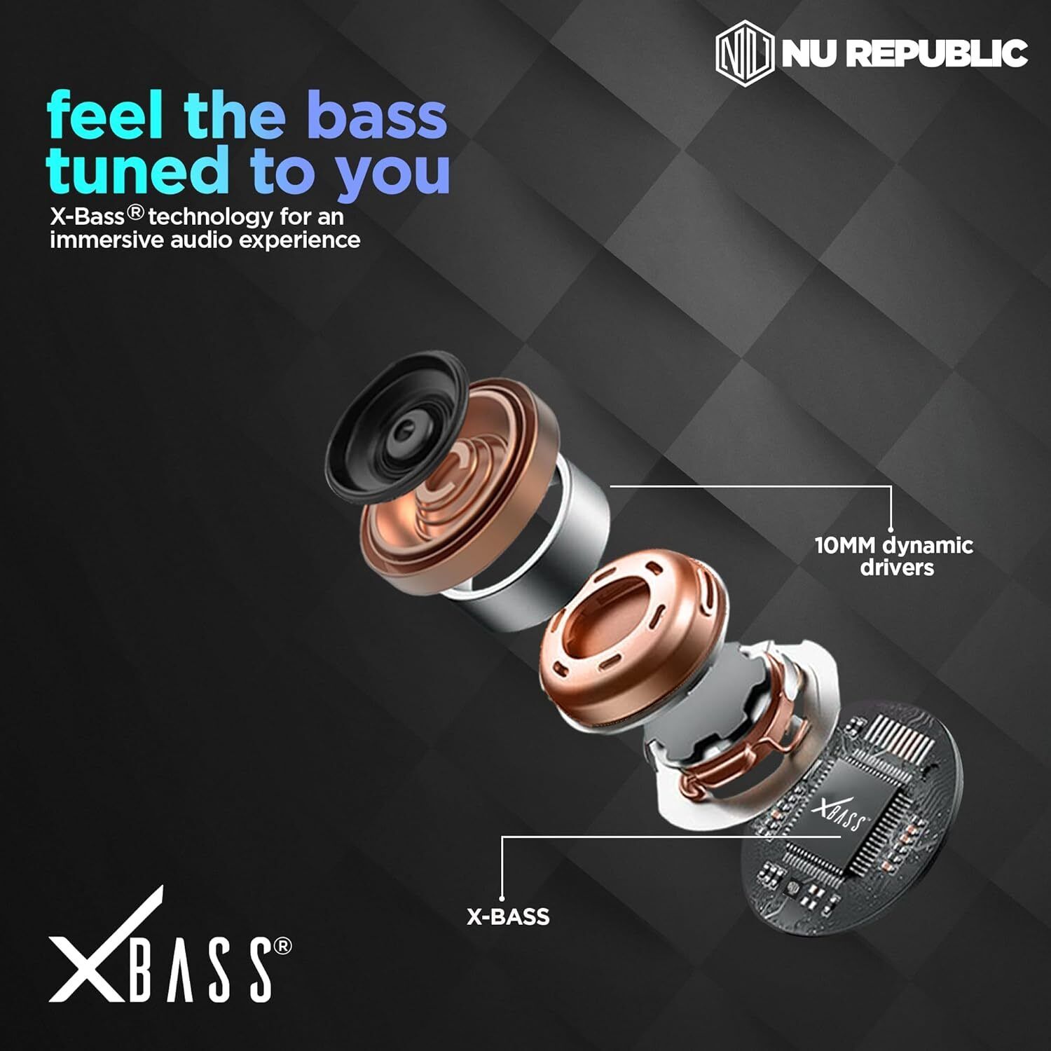 Nu Republic Jive J2 Bluetooth Headset with Upto 20 hrs Playtime, X-Bass Technology