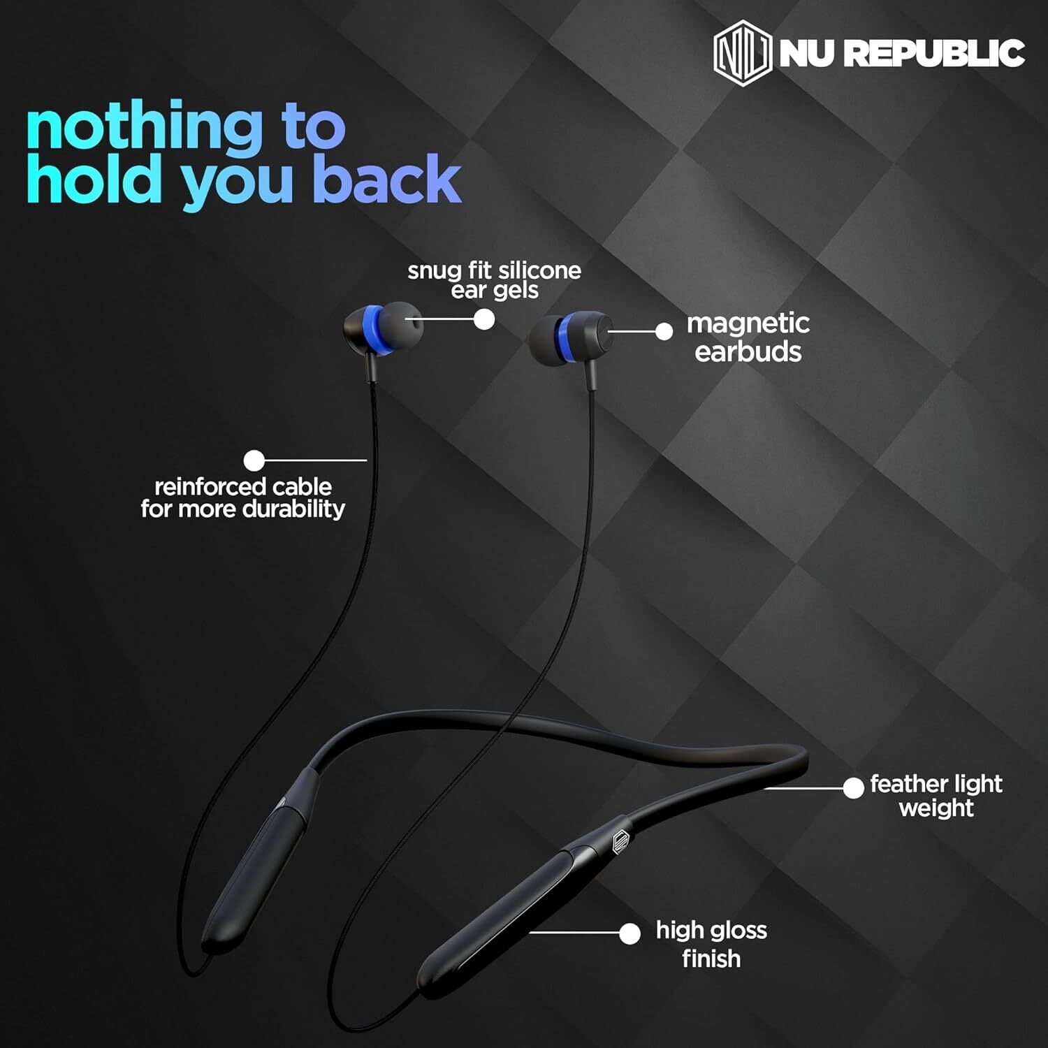 Nu Republic Jive J2 Bluetooth Headset with Upto 20 hrs Playtime, X-Bass Technology