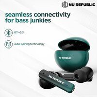 Nu Republic Epic ANC Earphone Earbuds Bluetooth Wireless with X-Bass Upto 64 hrs