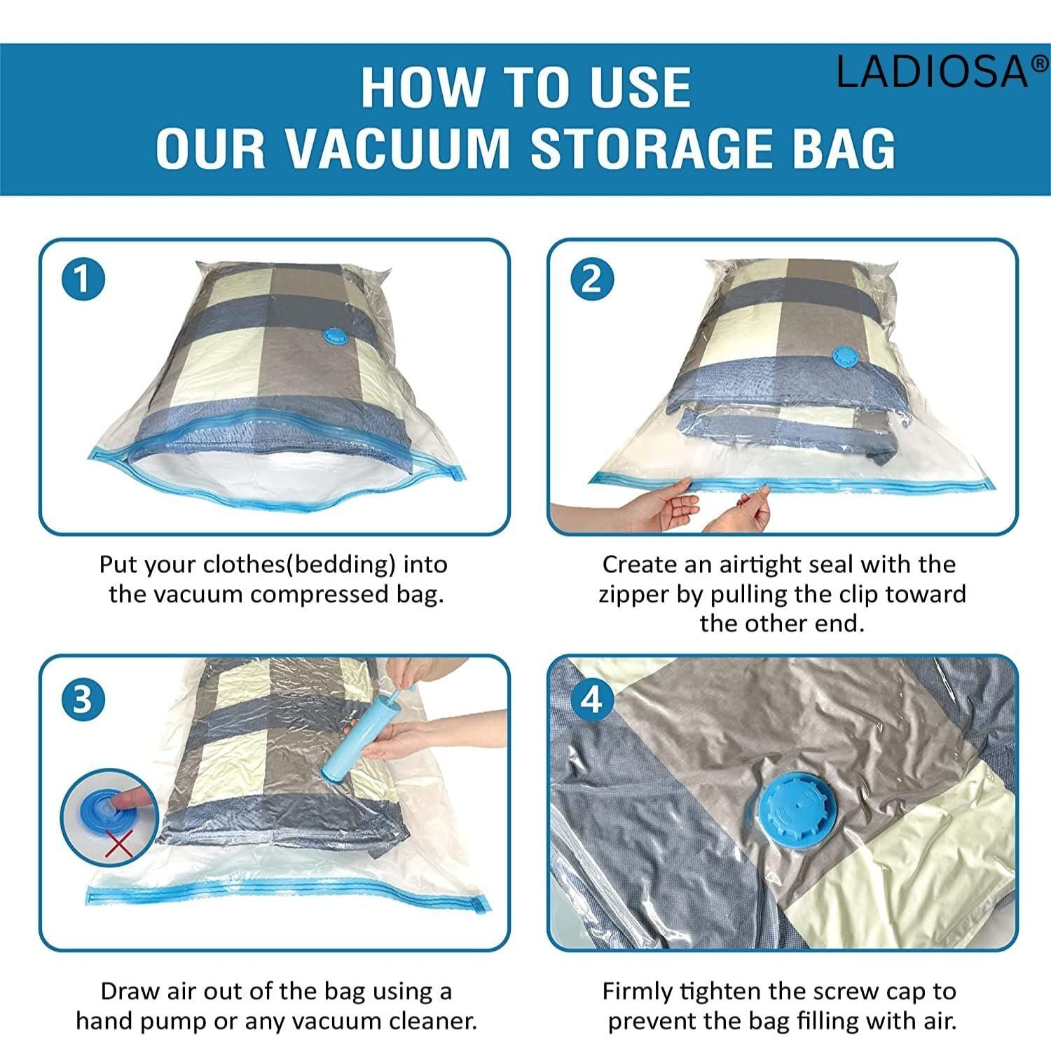 vacuum bag with pump