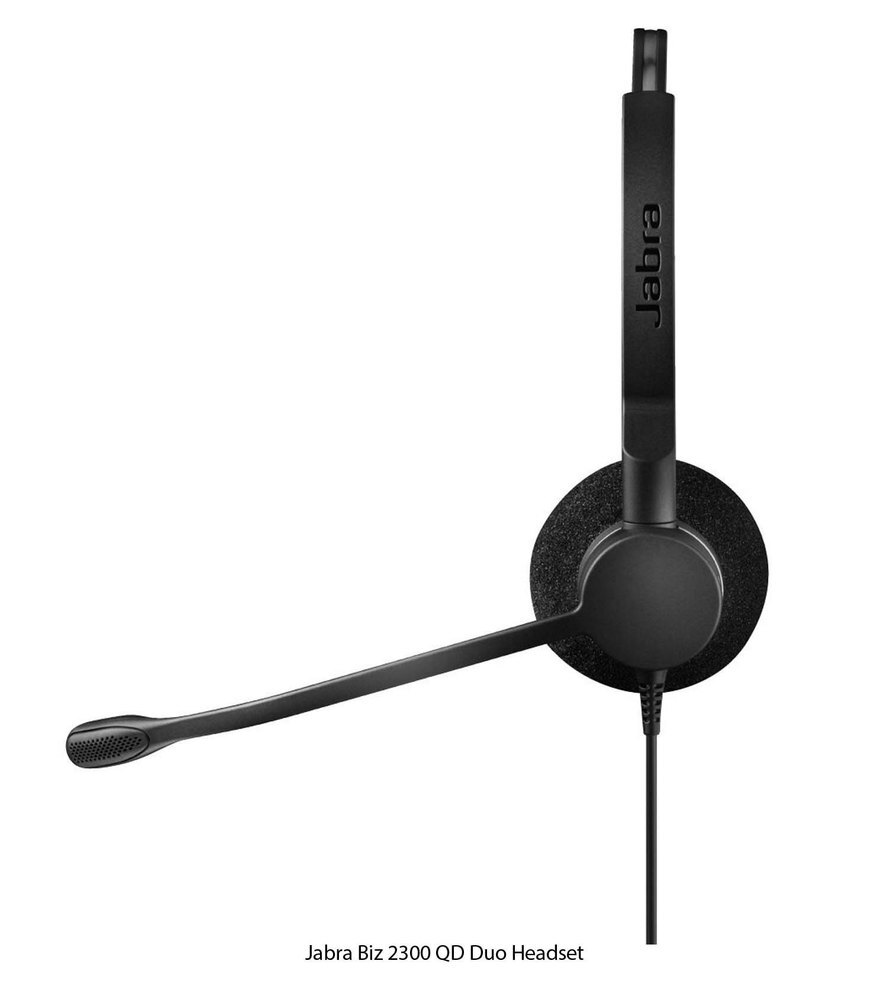 Jabra Biz 2300 QD Duo Headset, Black