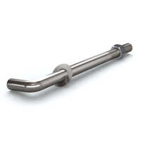 L Type Foundation Bolt - Various Sizes, Silver Color, Polished Surface Treatment, Lightweight Design for Robust Foundation Use