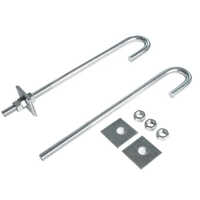 J Type Foundation Bolt - Various Sizes, Silver Color | Polished Finish for Secure Foundation Use