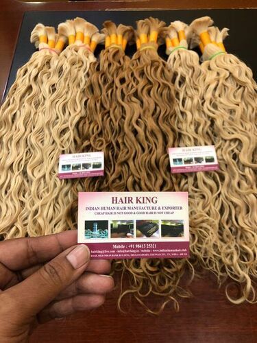 Indian Temple Coloured Human Hair Virgin Human Hair Remy Quality Hair Bundles