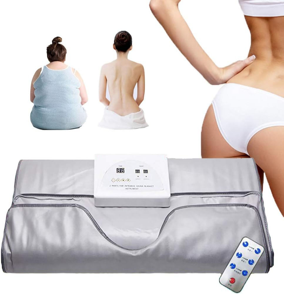 Biotronix Body Shaper Weight Loss Sauna Thermal Heating Blanket 2 Parts Zone with Remote Control