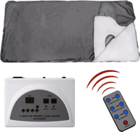 Biotronix Far Infrared Detox Blanket 2Zone Spa Sauna Heating FIR Technology Zipper Type Digital