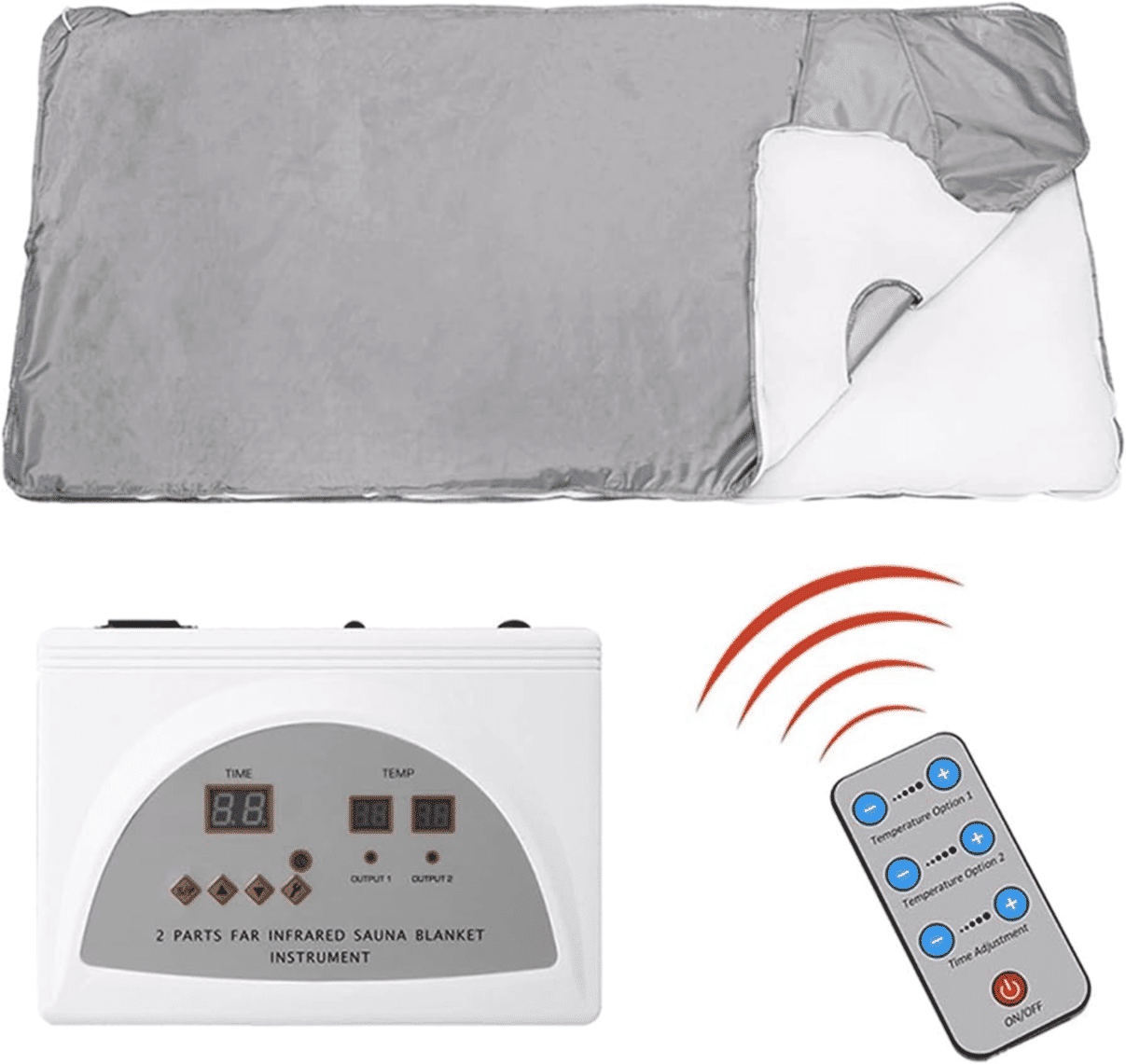 Biotronix Far Infrared Detox Blanket 2Zone Spa Sauna Heating FIR Technology Zipper Type Digital