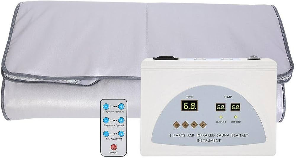 Biotronix Far Infrared Detox Blanket 2Zone Spa Sauna Heating FIR Technology Zipper Type Digital