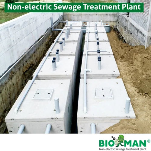 Commercial Non Electric Sewage Treatment Plant - Material: Concrete