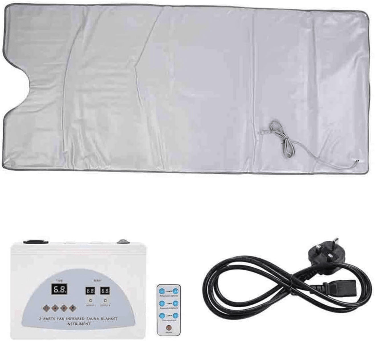 Electric weight reduction blanket thermal body wrap with zones