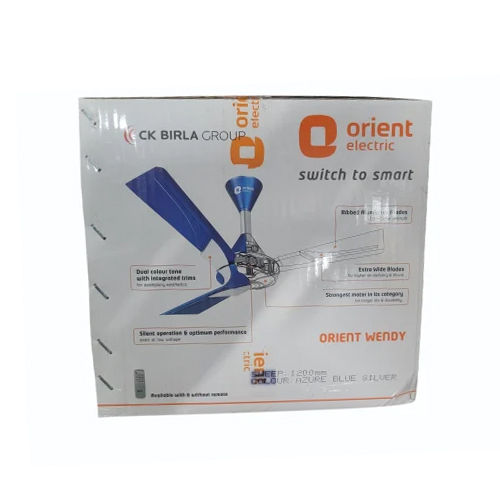 1200 Mm Orient Azure Blue Wendy Ceiling Fan - Energy Efficiency Rating: 3 Star