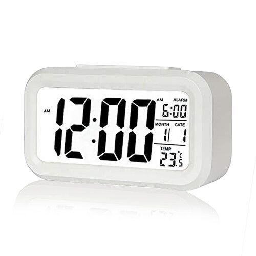 Rectangle Digital Alarm Clock only White