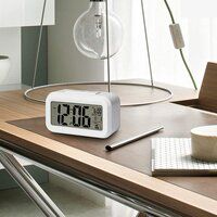 Rectangle Digital Alarm Clock only White