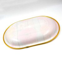 Medium Plastic Flower Printed Design Serving Tray