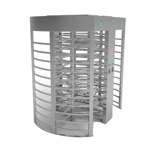 Single Door Full Height Turnstile - Color: Silver