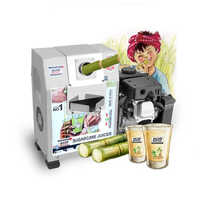 Sugarcane Juice Machine Ss-304 2hp Petrol Engine - Color: Silver