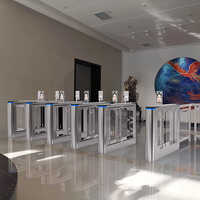 Tp Rfid Swing Gate Barrier Access Control - Color: Silver