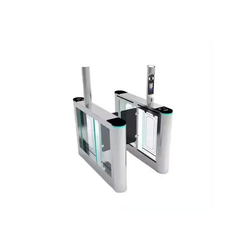 Anti-Collision Swing Turnstile Pedestrian Barrier Gate - Color: Silver