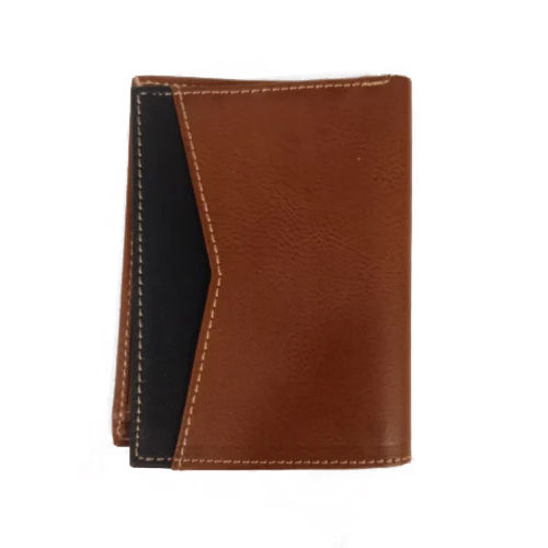 Black And Brown Leather Card Holder - Design: Standard