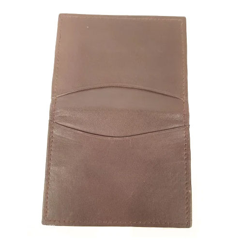 Dark Brown Leather Card Holder - Design: Standard